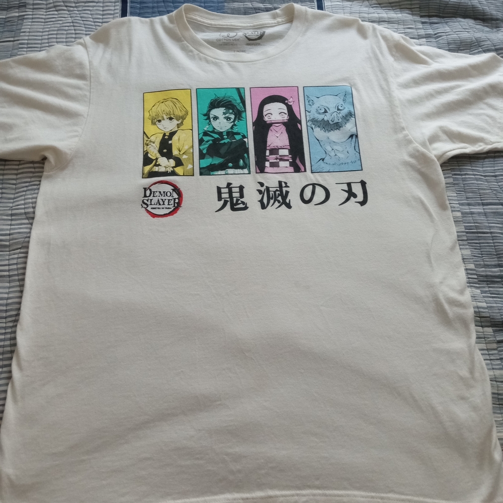 Aniplex Demon Slayer Kinetsu No Yaiba Graphic Tee - Cream Size Large